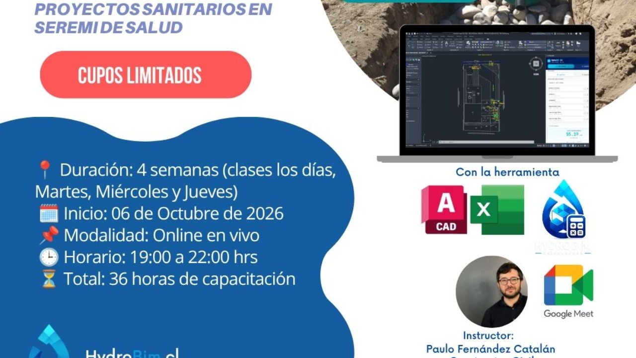 Curso Proyectista Sanitario Sistema Particular - Ingreso a la Seremi de Salud. Octubre 2026